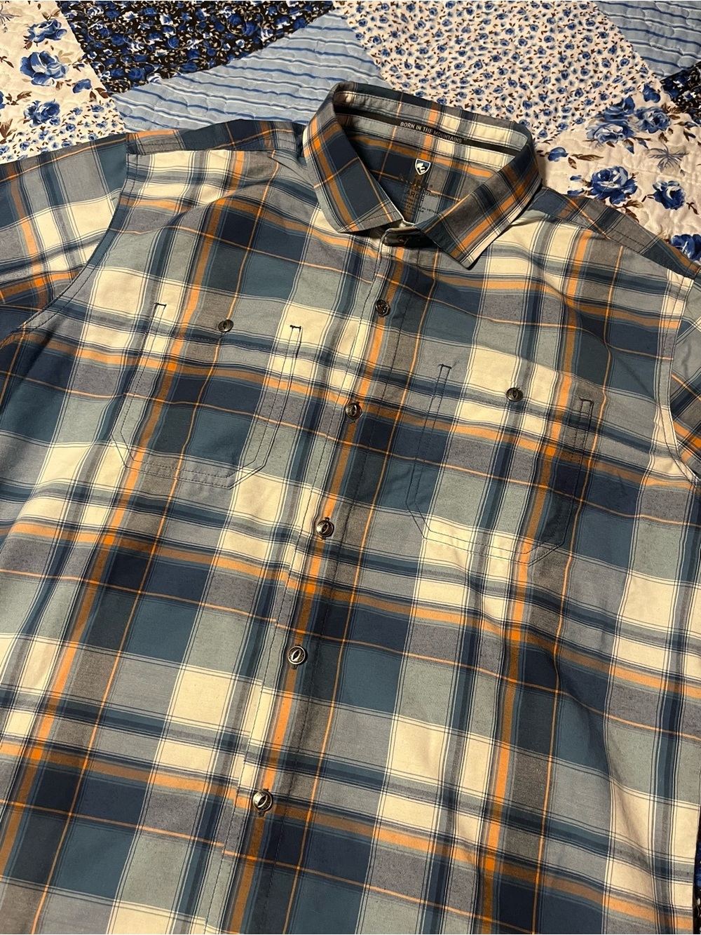 Kuhl Mens Large Plaid Button-Down Shirt